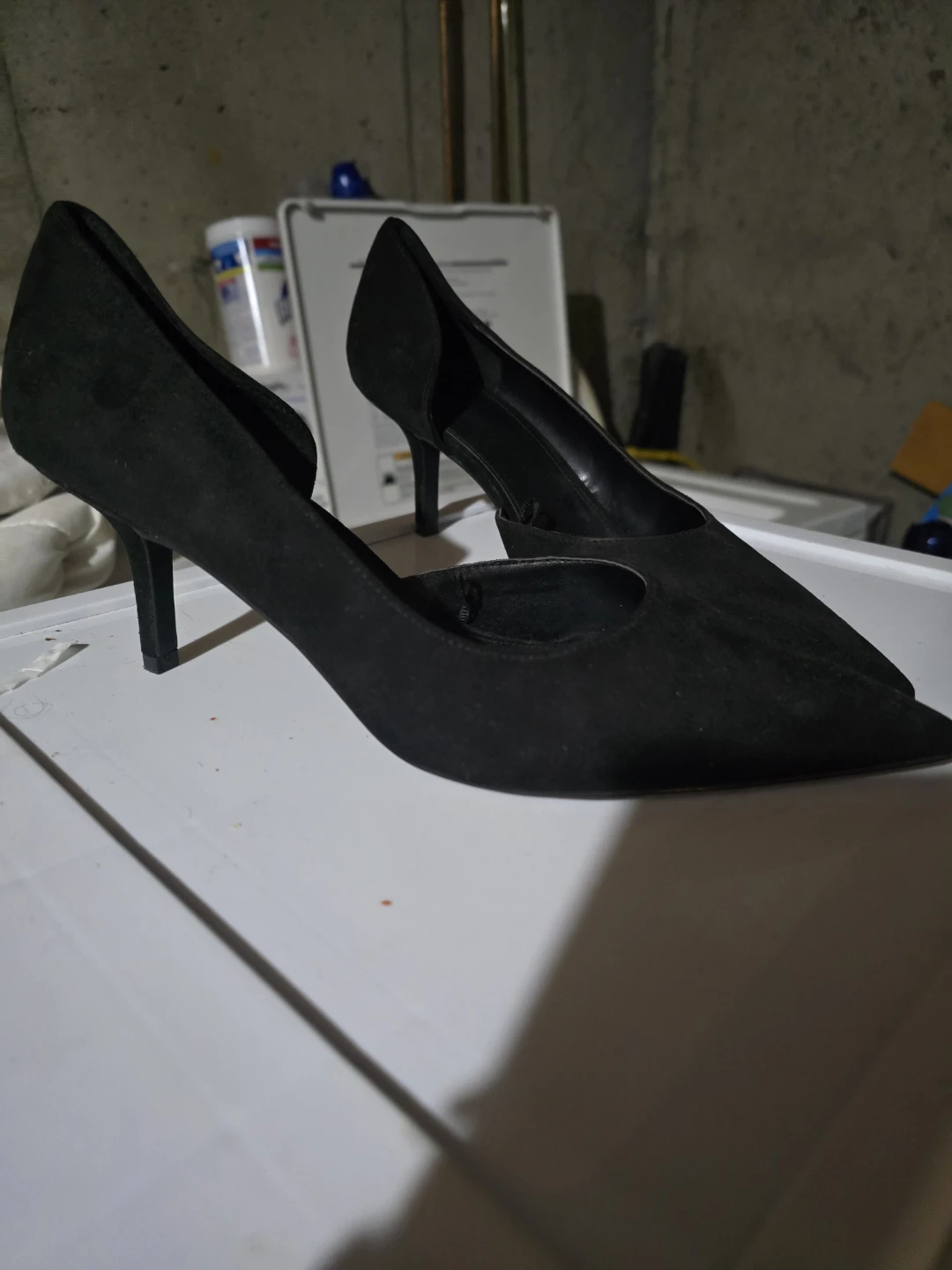 Black Suede Pointed-Toe Stiletto Heels - photo 2