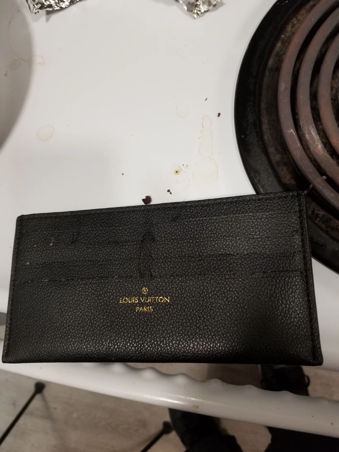 Louis Vuitton Black Leather Card Holder