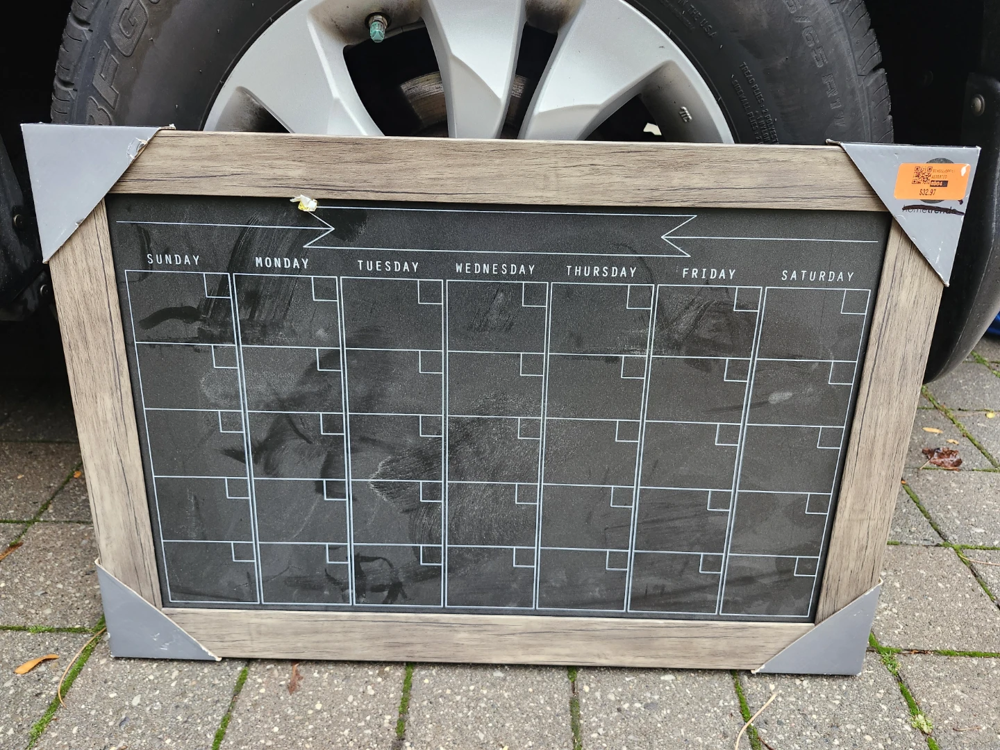 Hometrends Chalkboard Calendar
