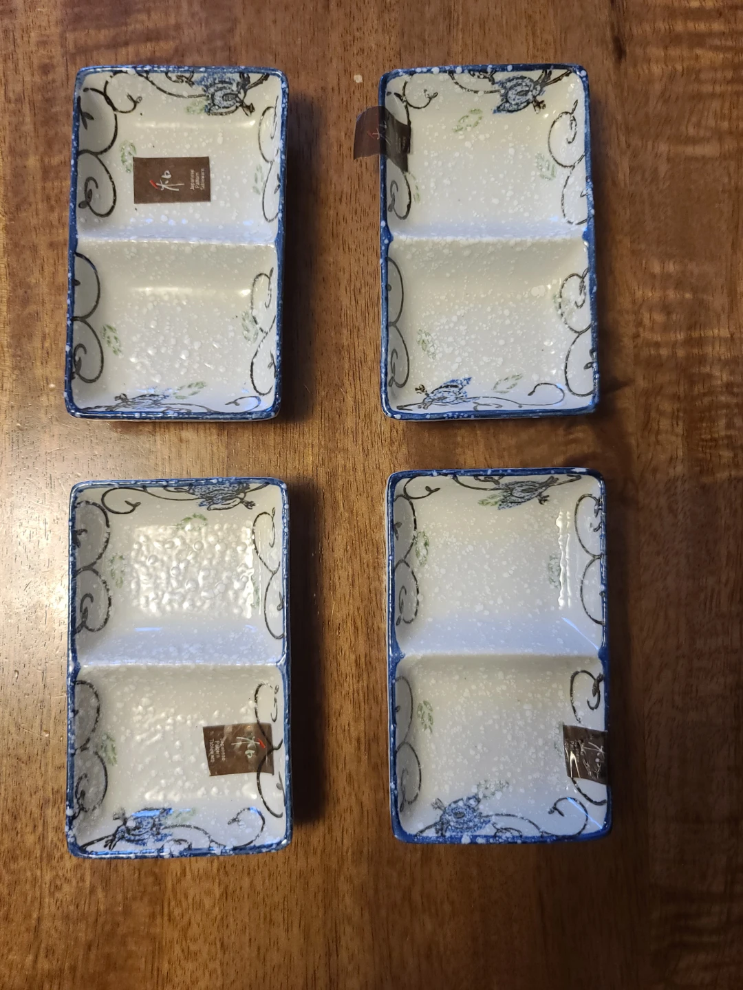 Set of 12 Japanese Style Divided SoySource Dishes - photo 3