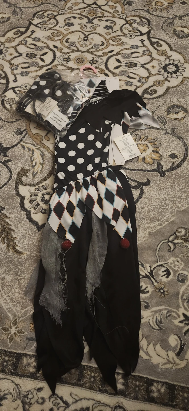 Girls Nightmare Jester Costume Medium 8-10 - photo 2