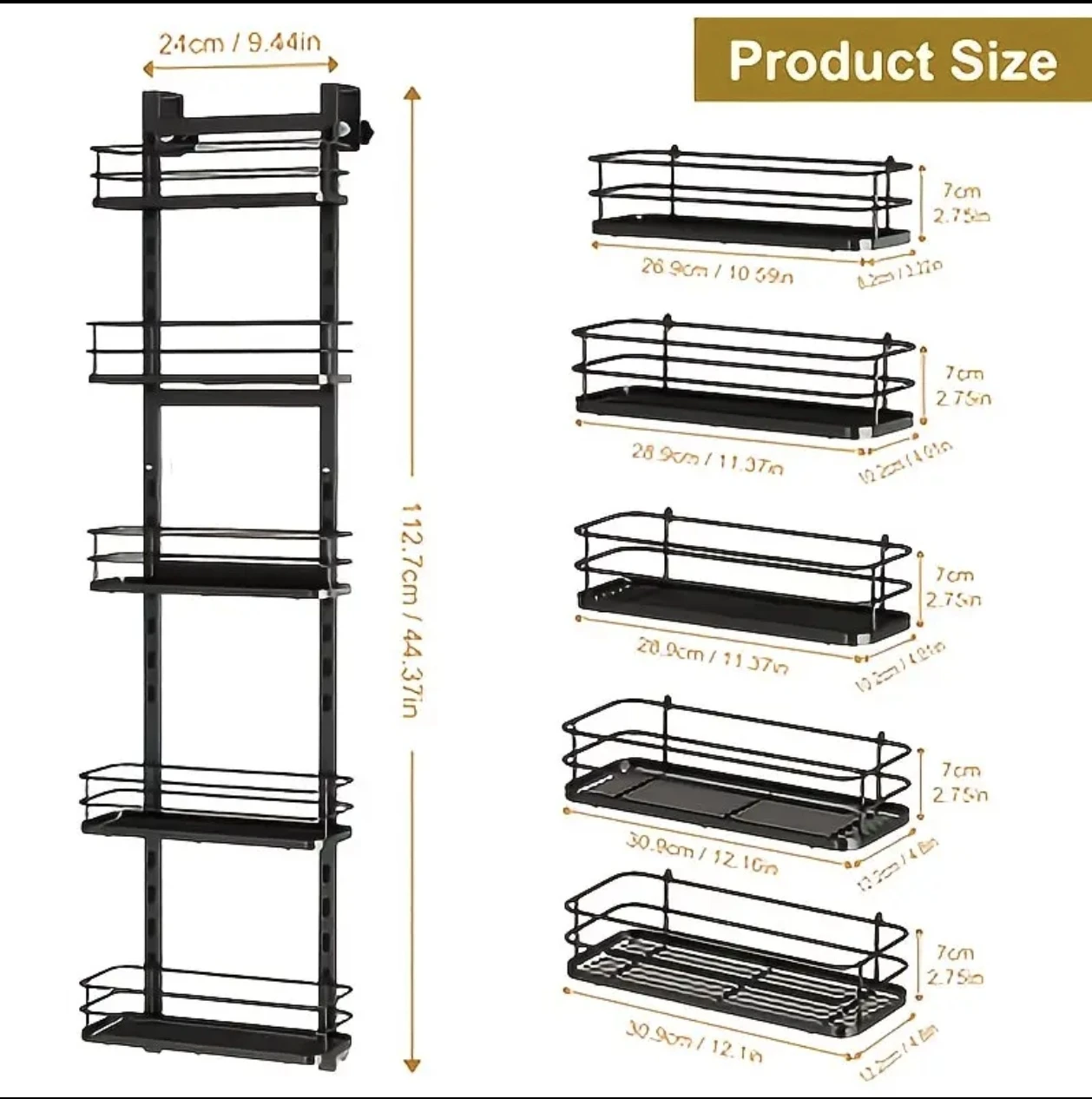 5 Tiers-Shower Caddy | Bathroom Racks (100% New) - photo 3