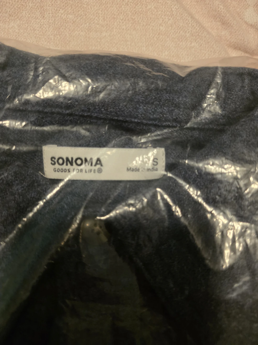 Sonoma Goods for Life Navy Button-Down Shirt Size S - photo 2