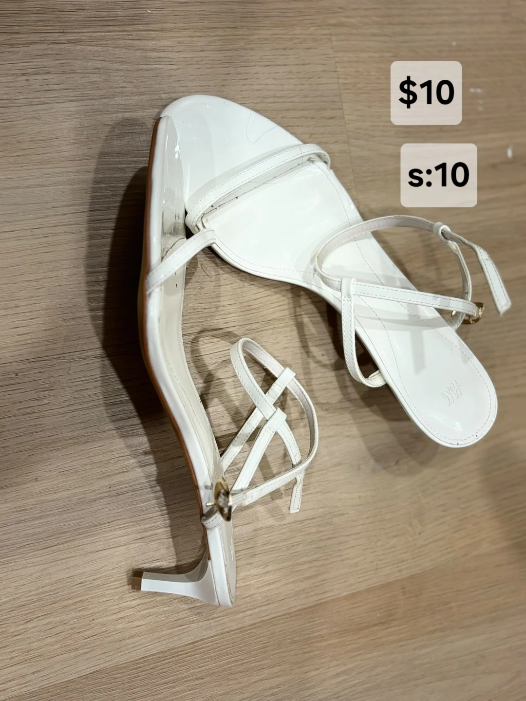H&M White Strappy Heels