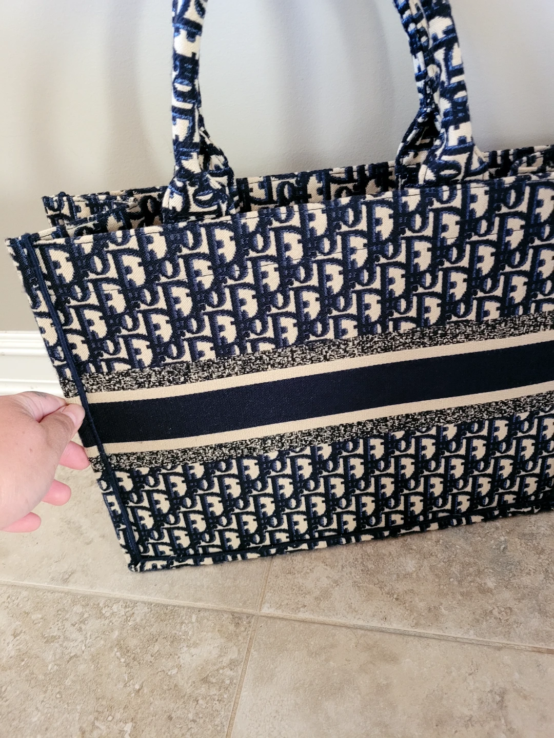 Christian Dior Blue Oblique Book Tote