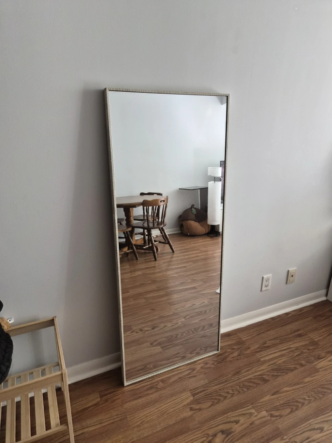 Full-Length Floor Mirror – Rustic Wood Frame