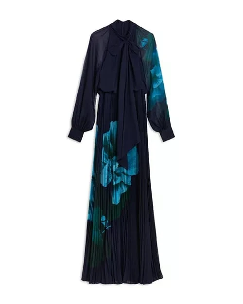 Ted BakerTie Neck Pleated Maxi Dress - photo 2
