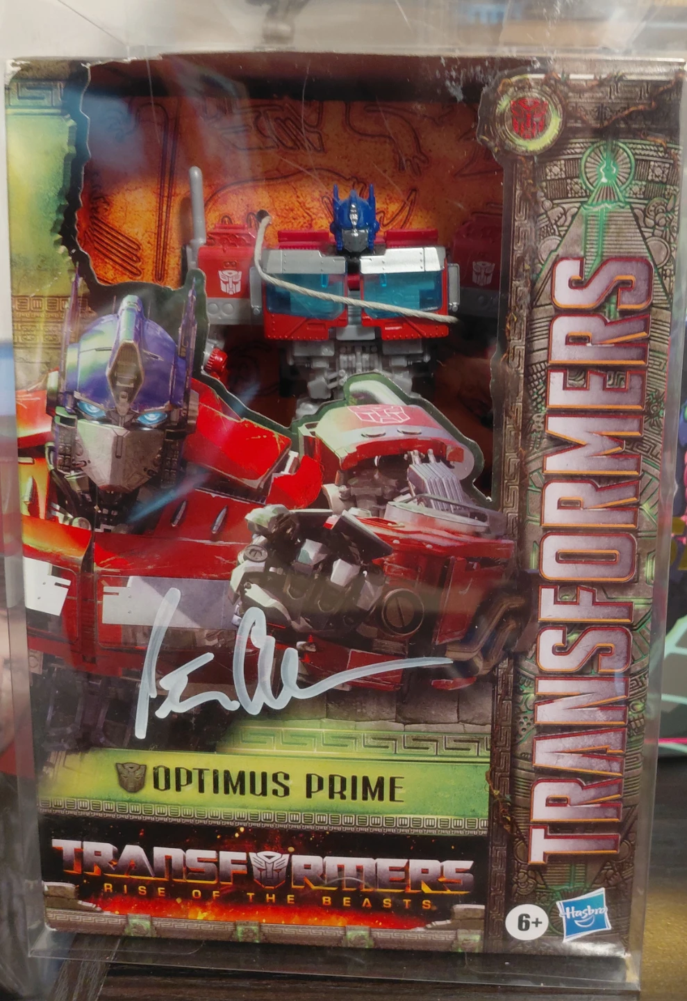Optimus rise of beasts figure signed and jsa authenticated