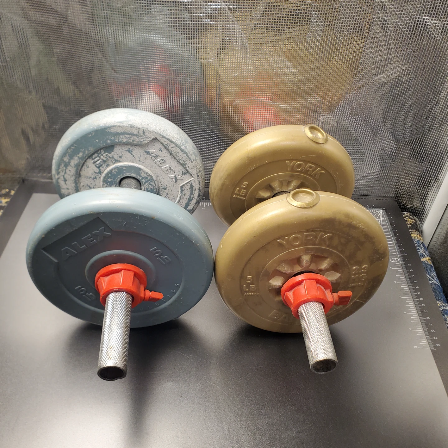 5lb Weight Plates and Dumbbell Bars