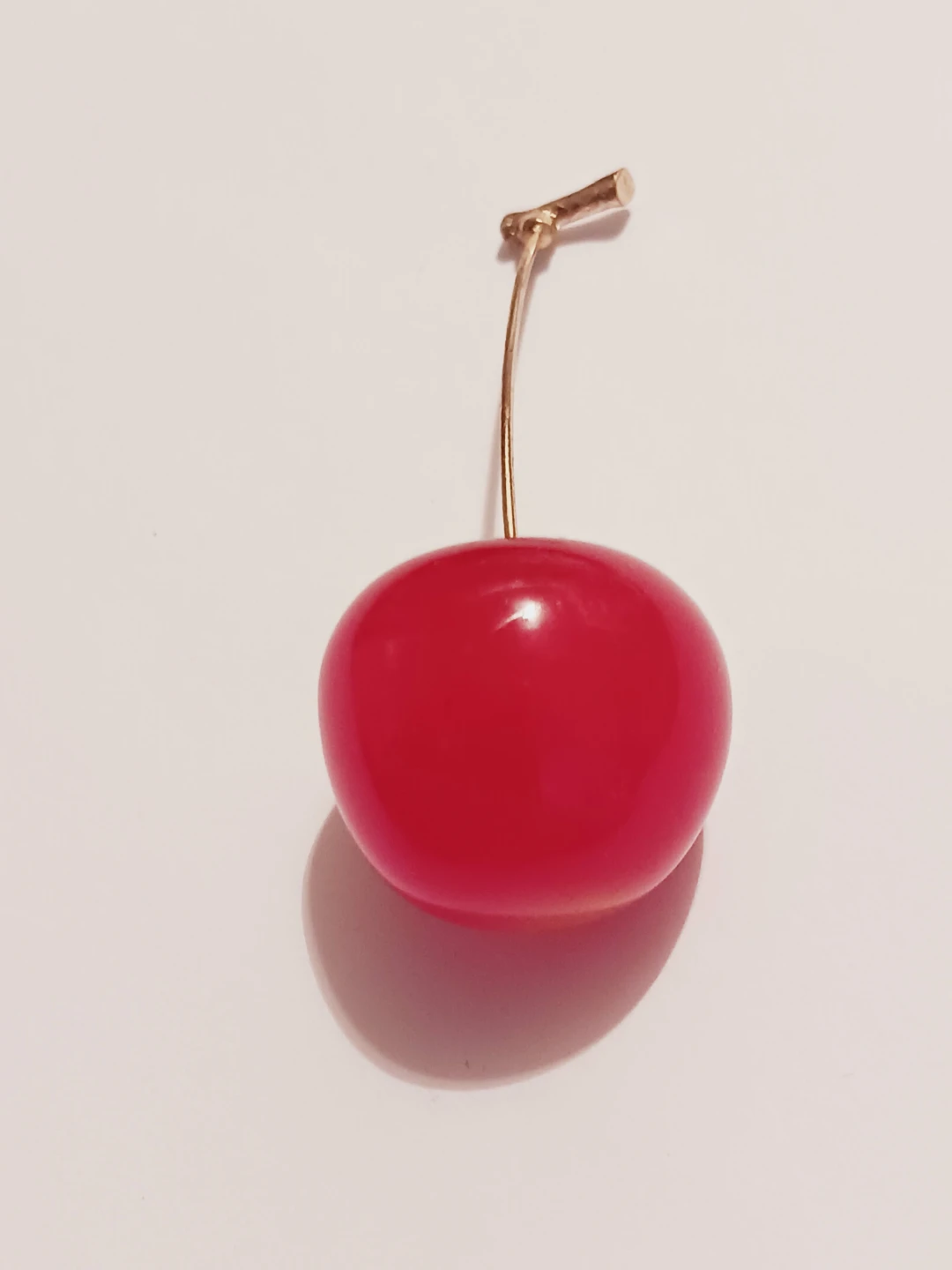 Red  Lucite or Bakelite Cherry  🍒 Charm Accessory - photo 3