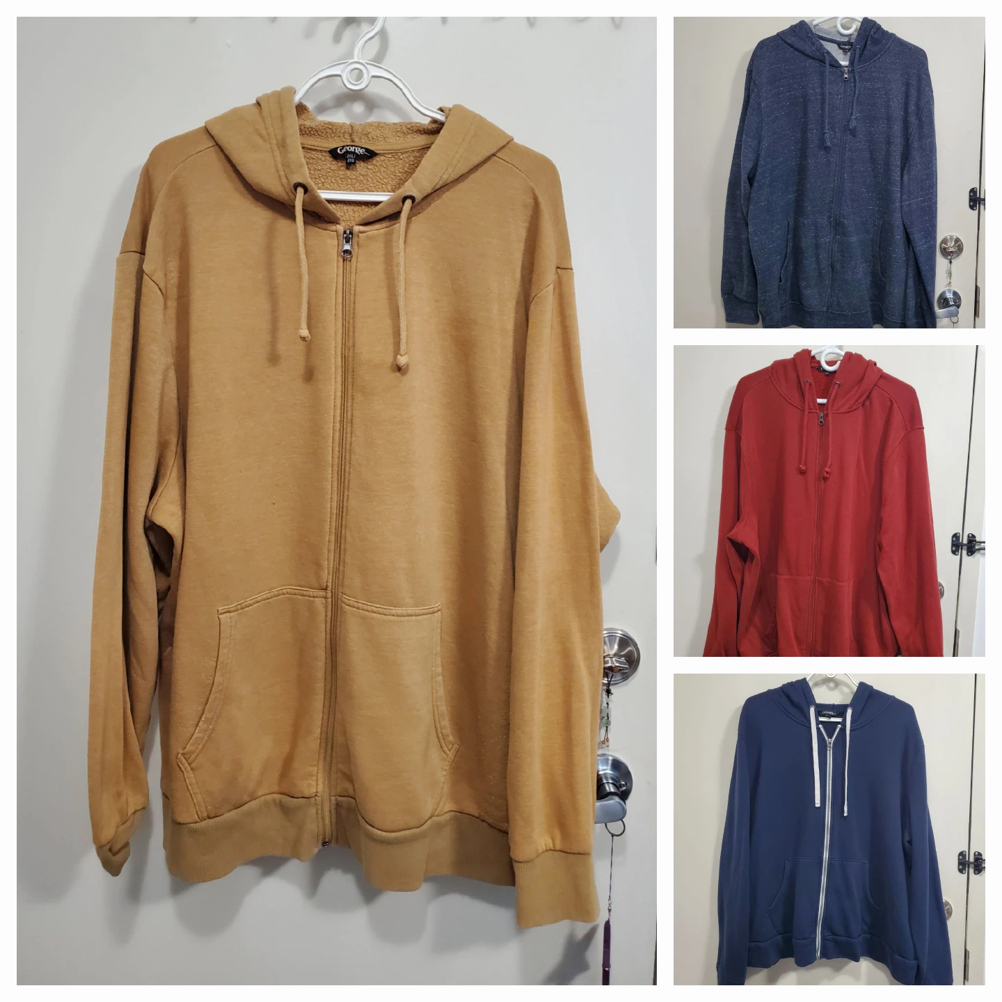 [$10 PLUS SIZE BUNDLE]:4 George Zip-Up Hoodies