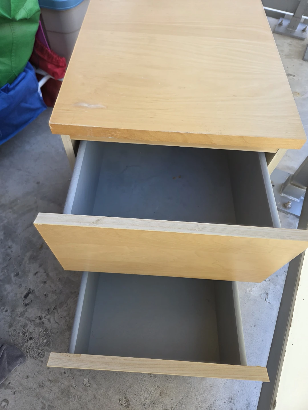 Light Wood 2-Drawer Nightstand - photo 4