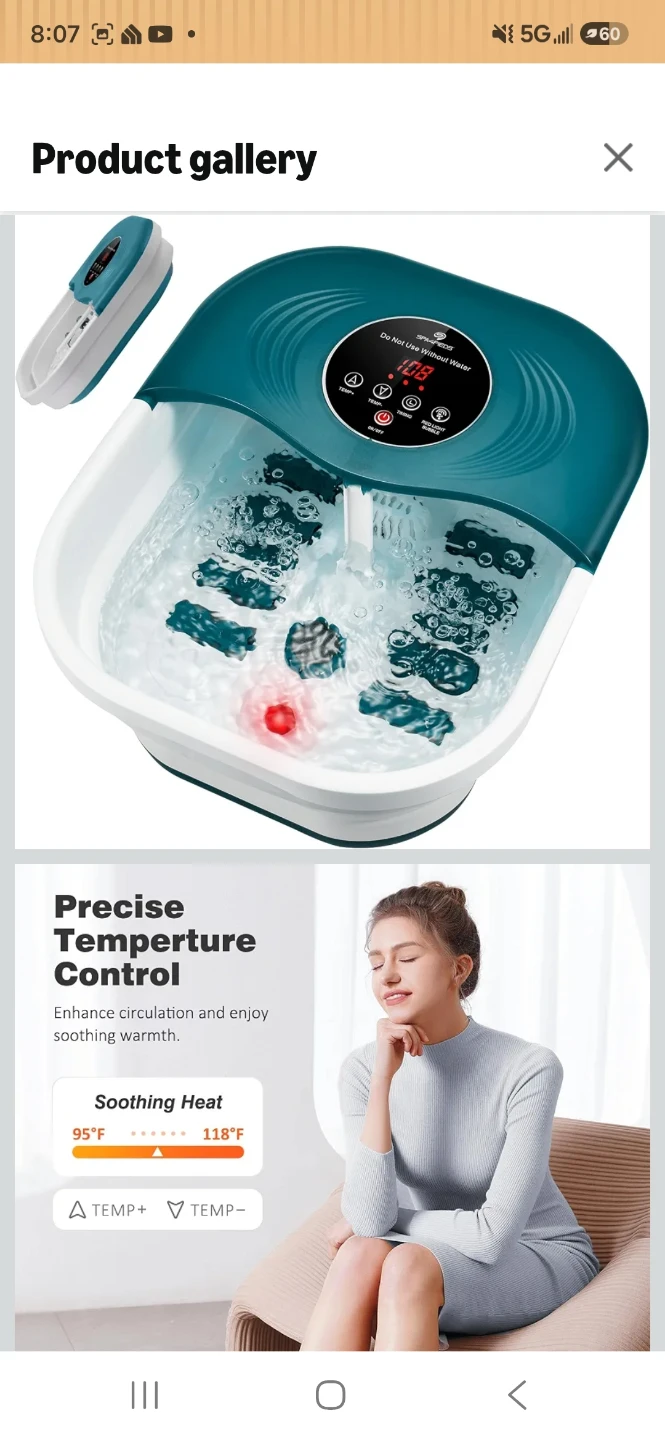 SPA4PIEDS Collapsible Heated Foot Spa Bath - photo 2