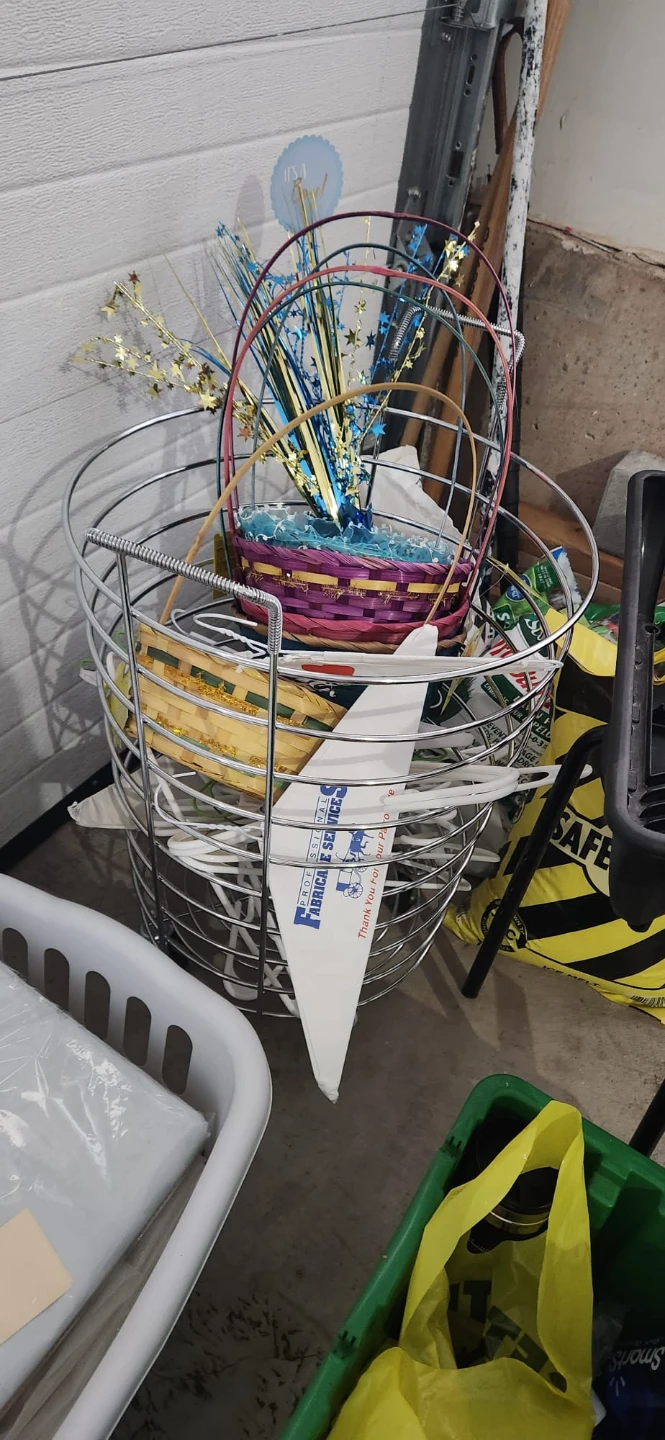 Chrome Wire Laundry Hamper
