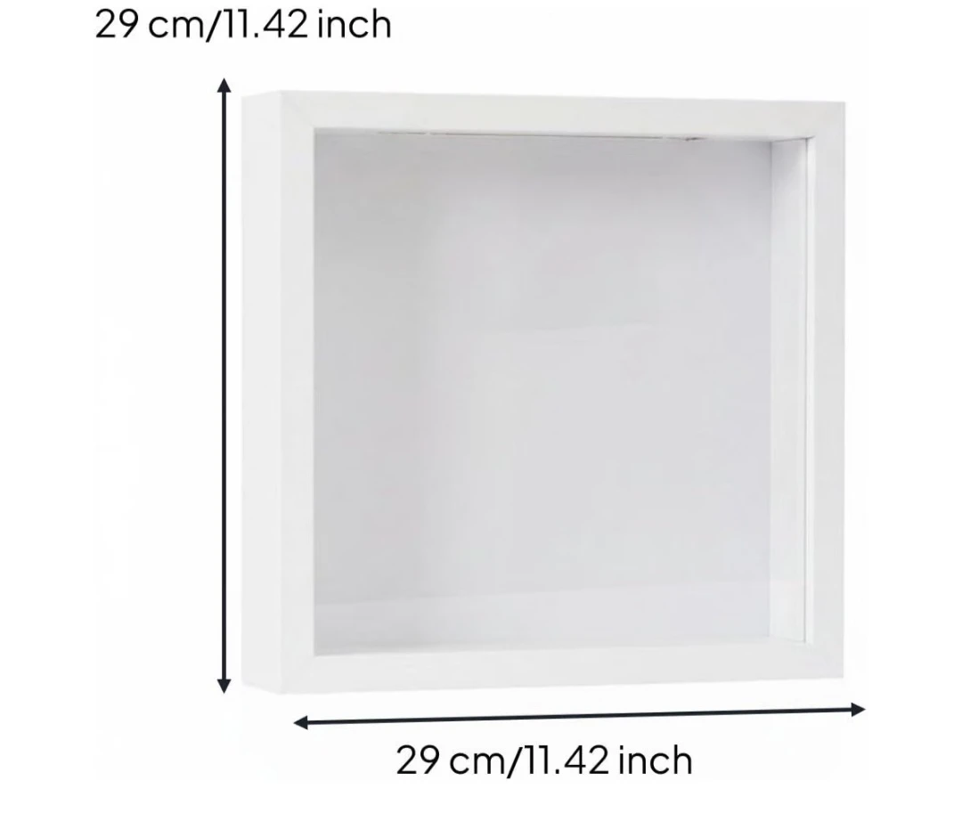 White Square Shadow Box / display Frame - photo 4
