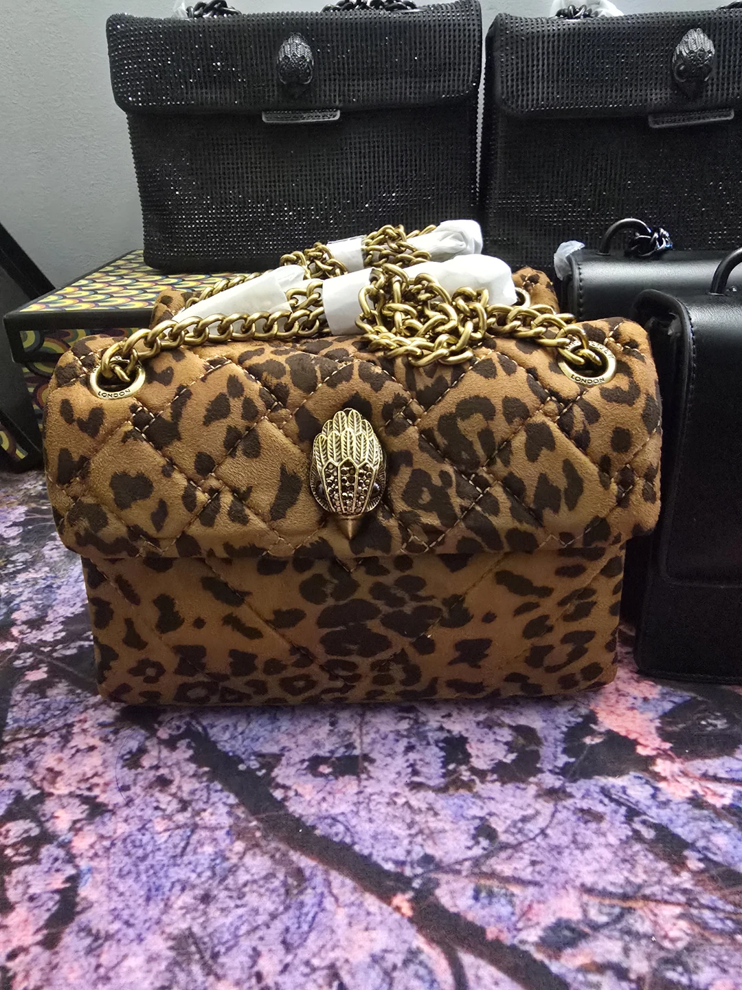 Kurt Geiger London Leopard Print Kensington Bag