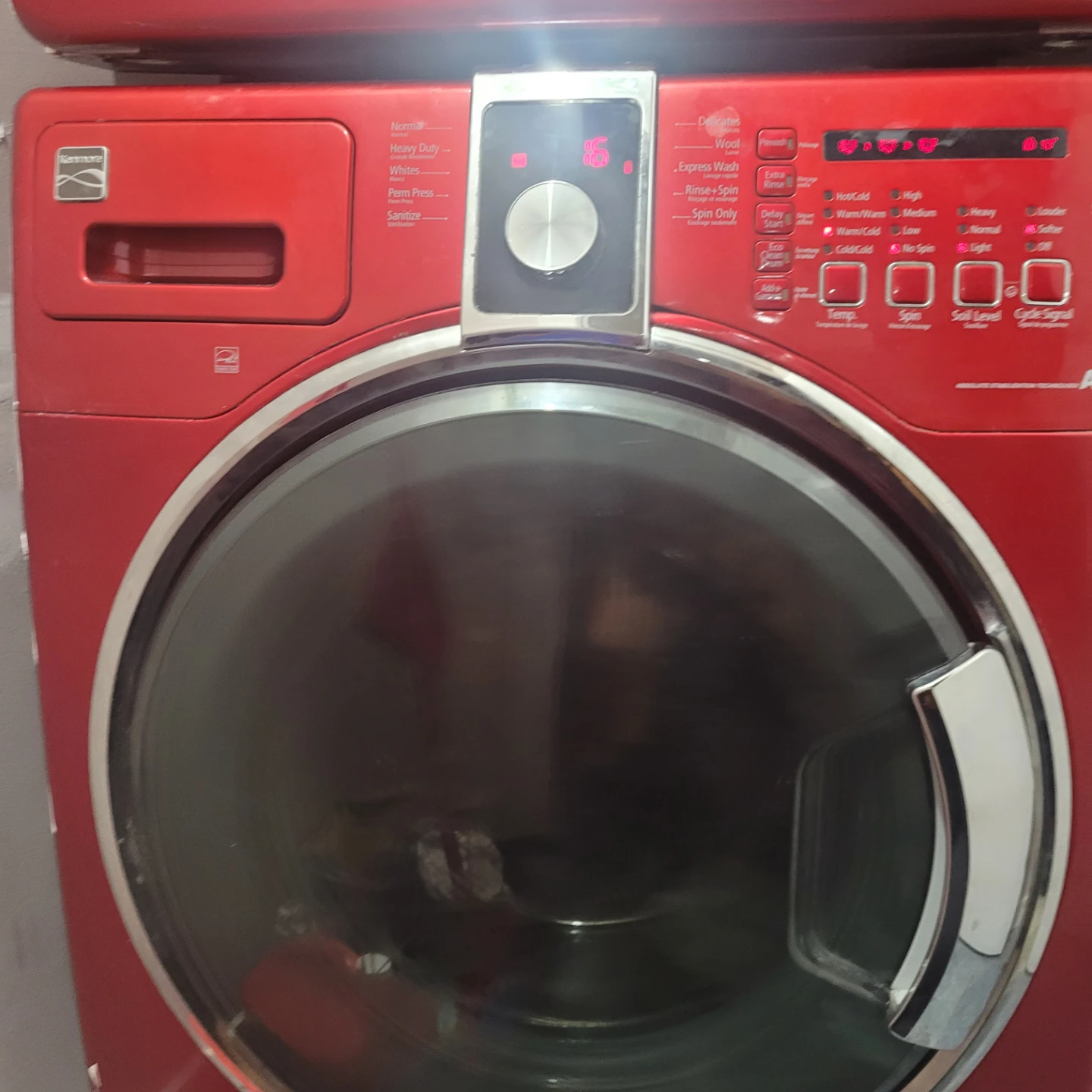 Red Kenmore Front Load Washer