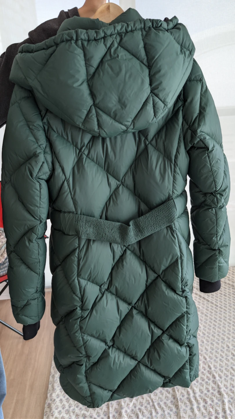 Soia & Kyo Long Down Coat with Double Zip Bib (Size S) - photo 3