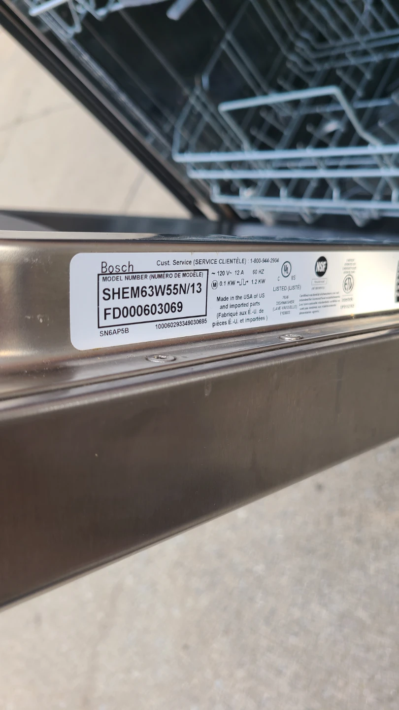Bosch 300 Series Stainless Steel Dishwasher Model SHEM63W55N/13 - photo 5