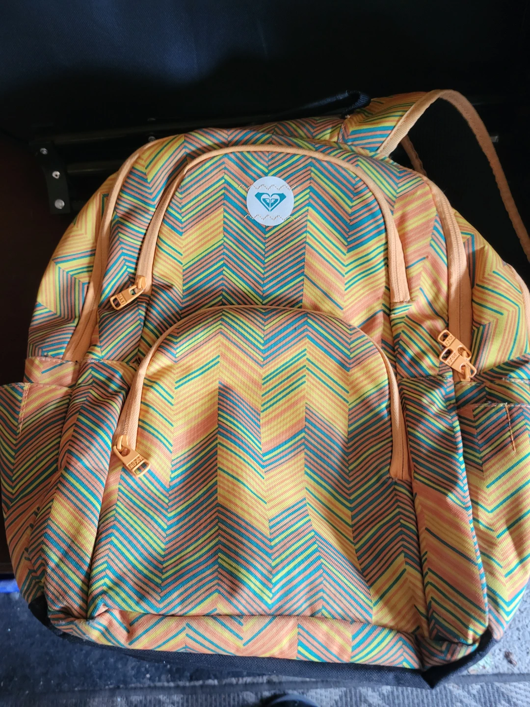 Roxy chevron print backpack