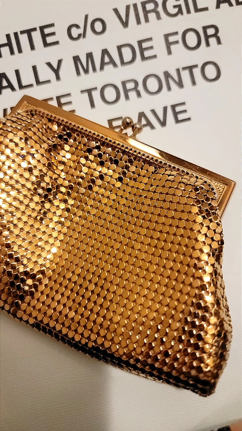 Vintage Gold Tone Mesh Clutch - photo 2