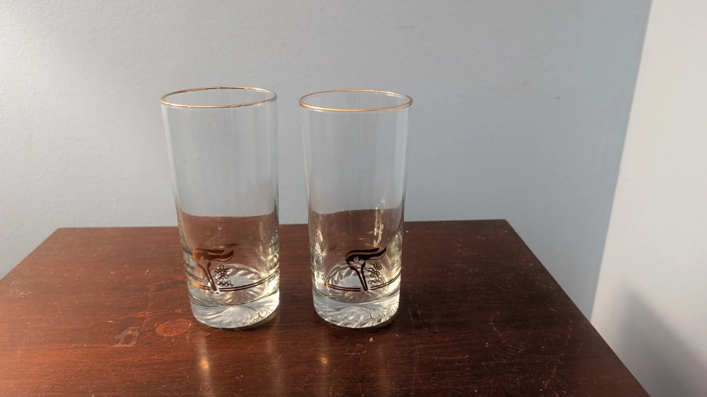Set of 6 Calgary 1988 Olympic Highball Glasses