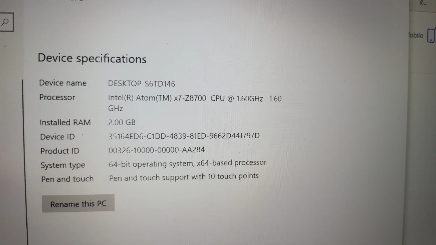 Intel Atom x7-Z8700 Desktop PC