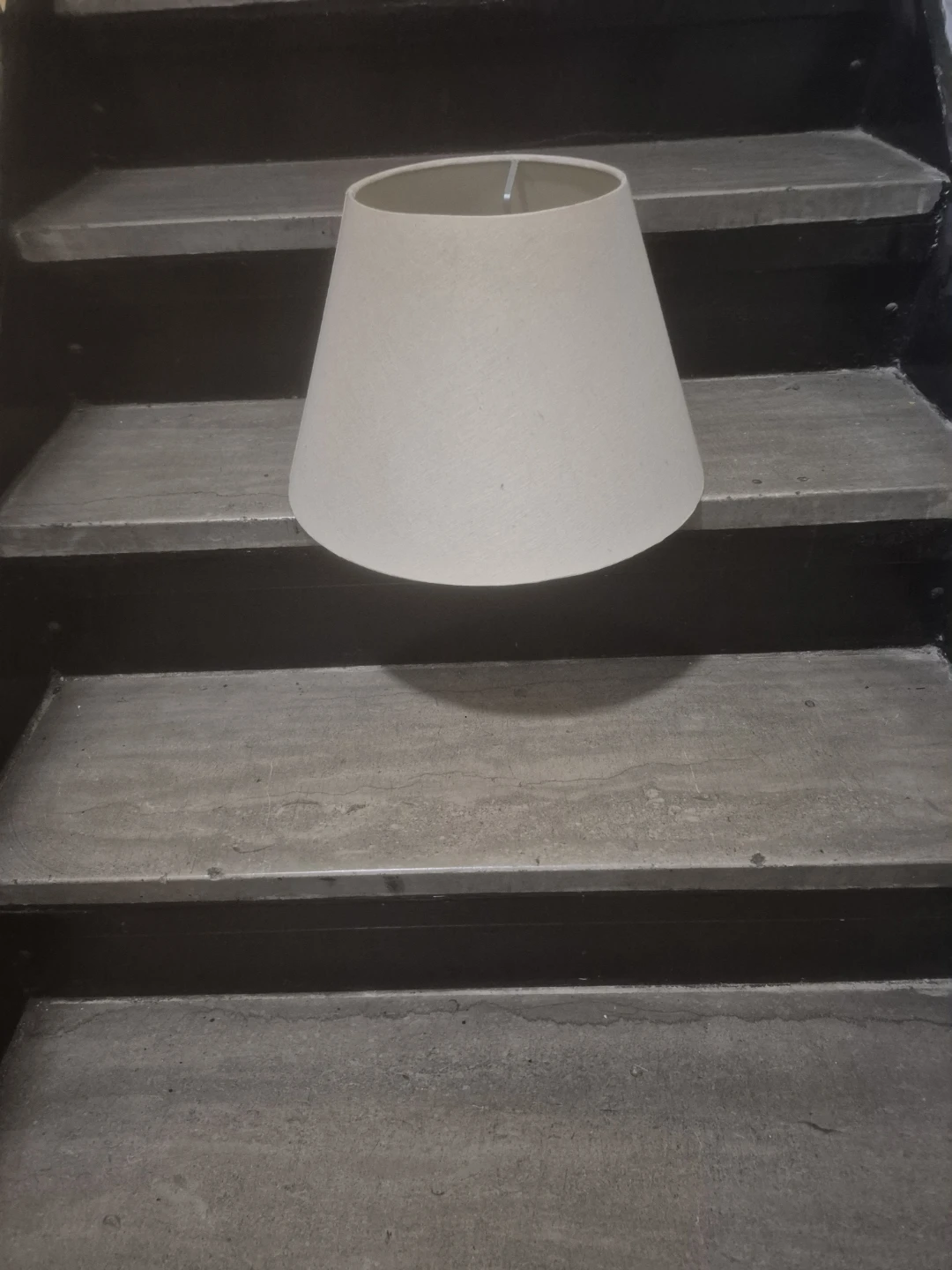 Cream colored lamp shade