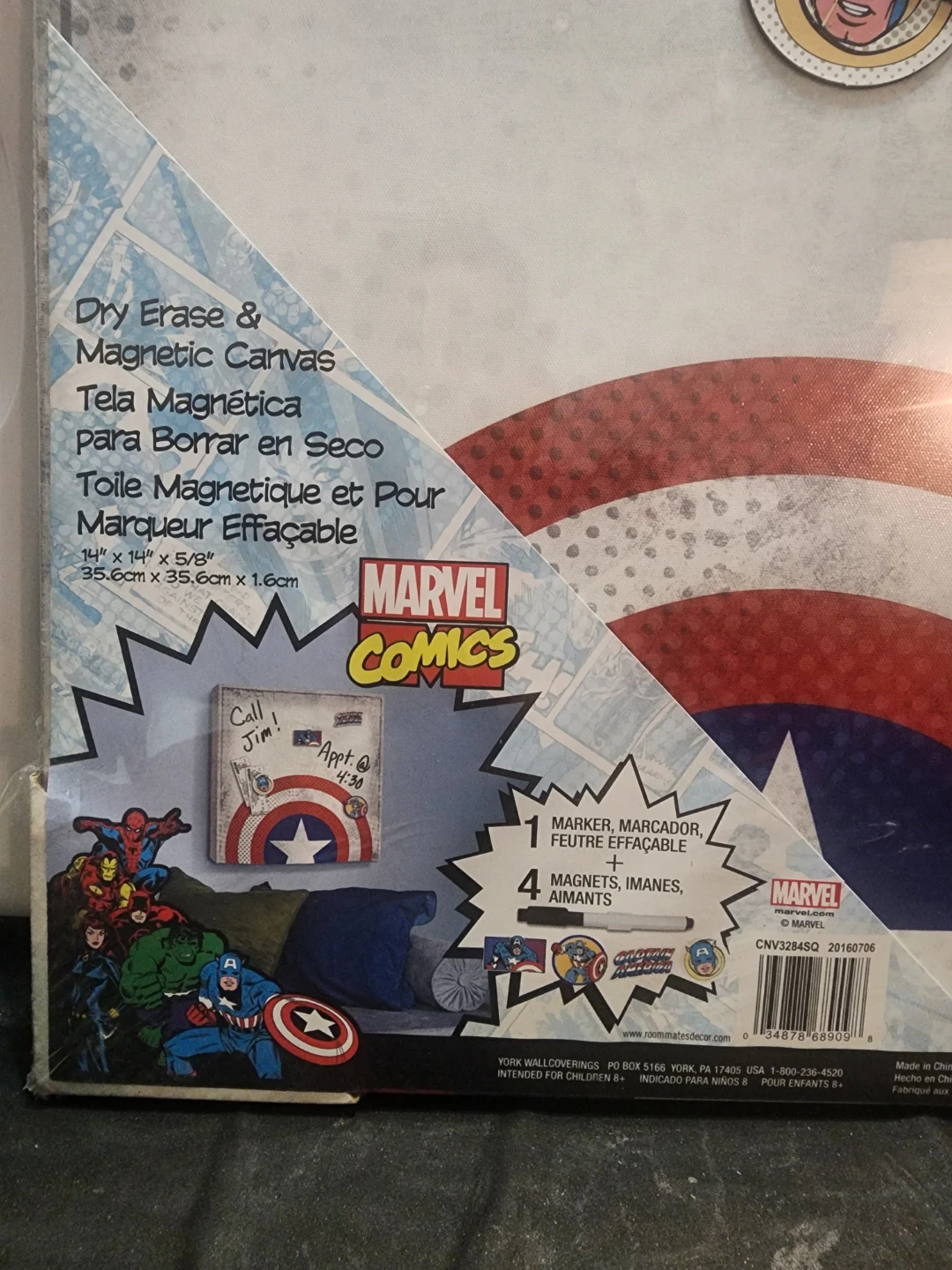 Marvel Comics Captain America Dry Erase & Magnetic Canvas - photo 2