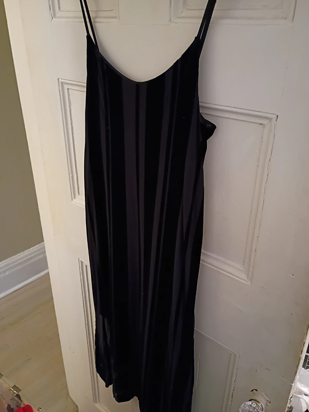DKNY Black Velvet Slip Dress