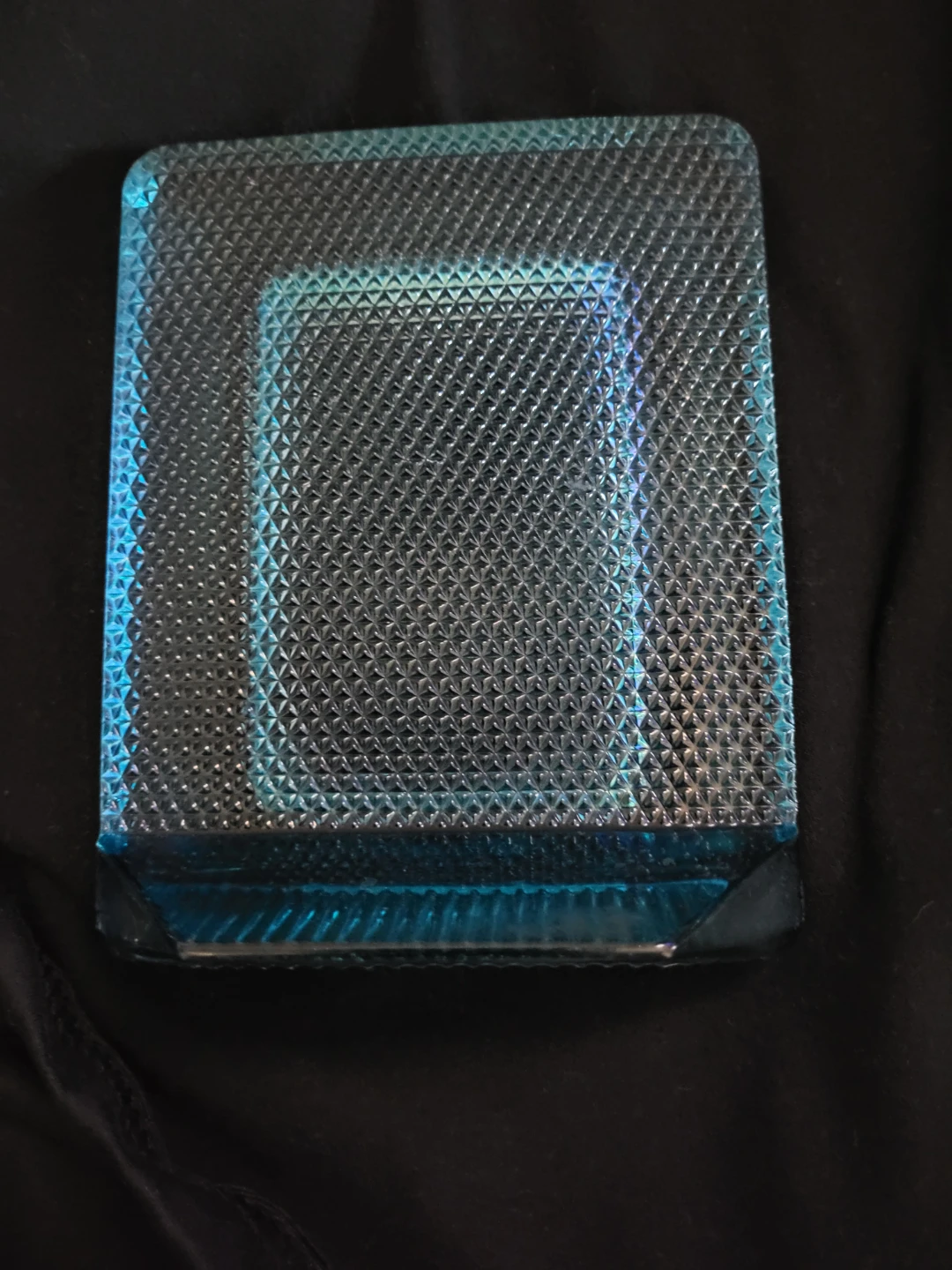 Blue Textured Glass Picture Frame