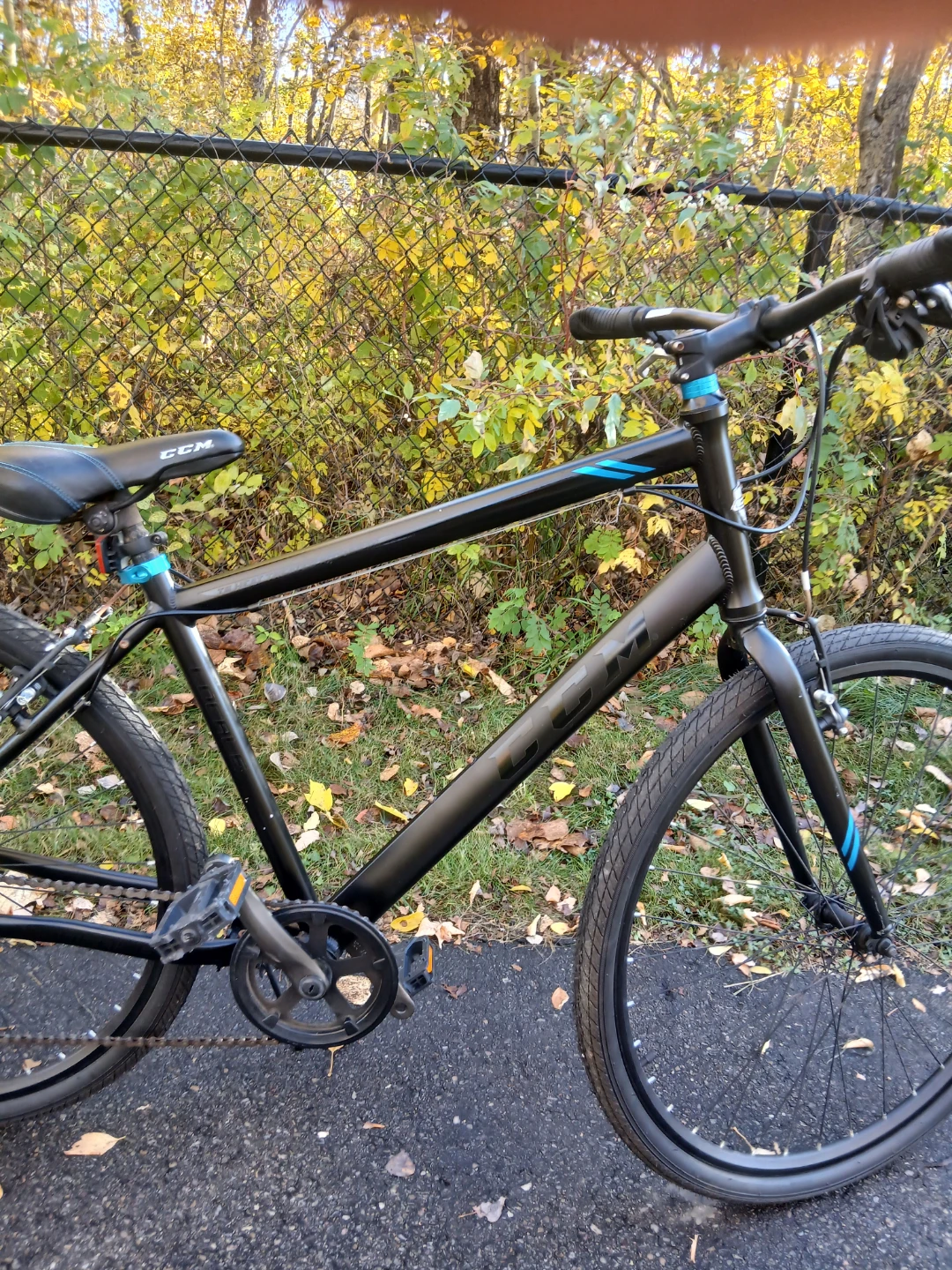 CCM Hybrid Bike Black and Blue