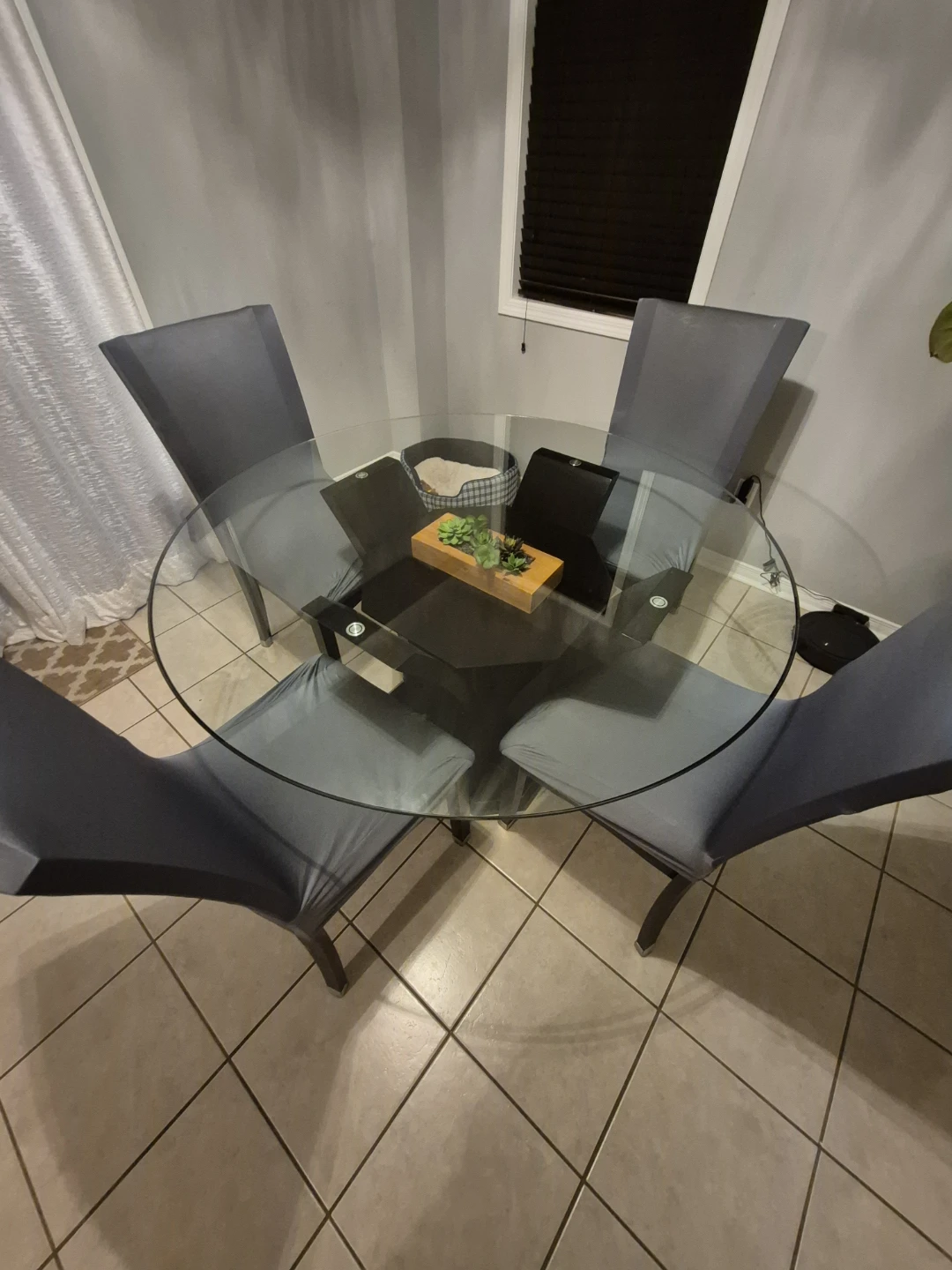 Glass Dining Table with 4 Chairs - photo 3