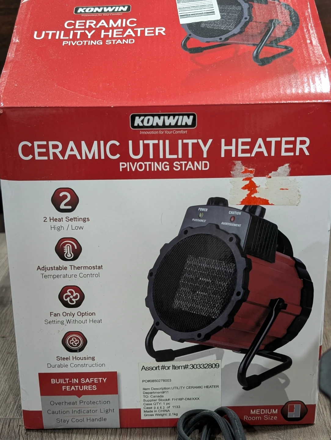 Konwin Ceramic Heater - photo 3