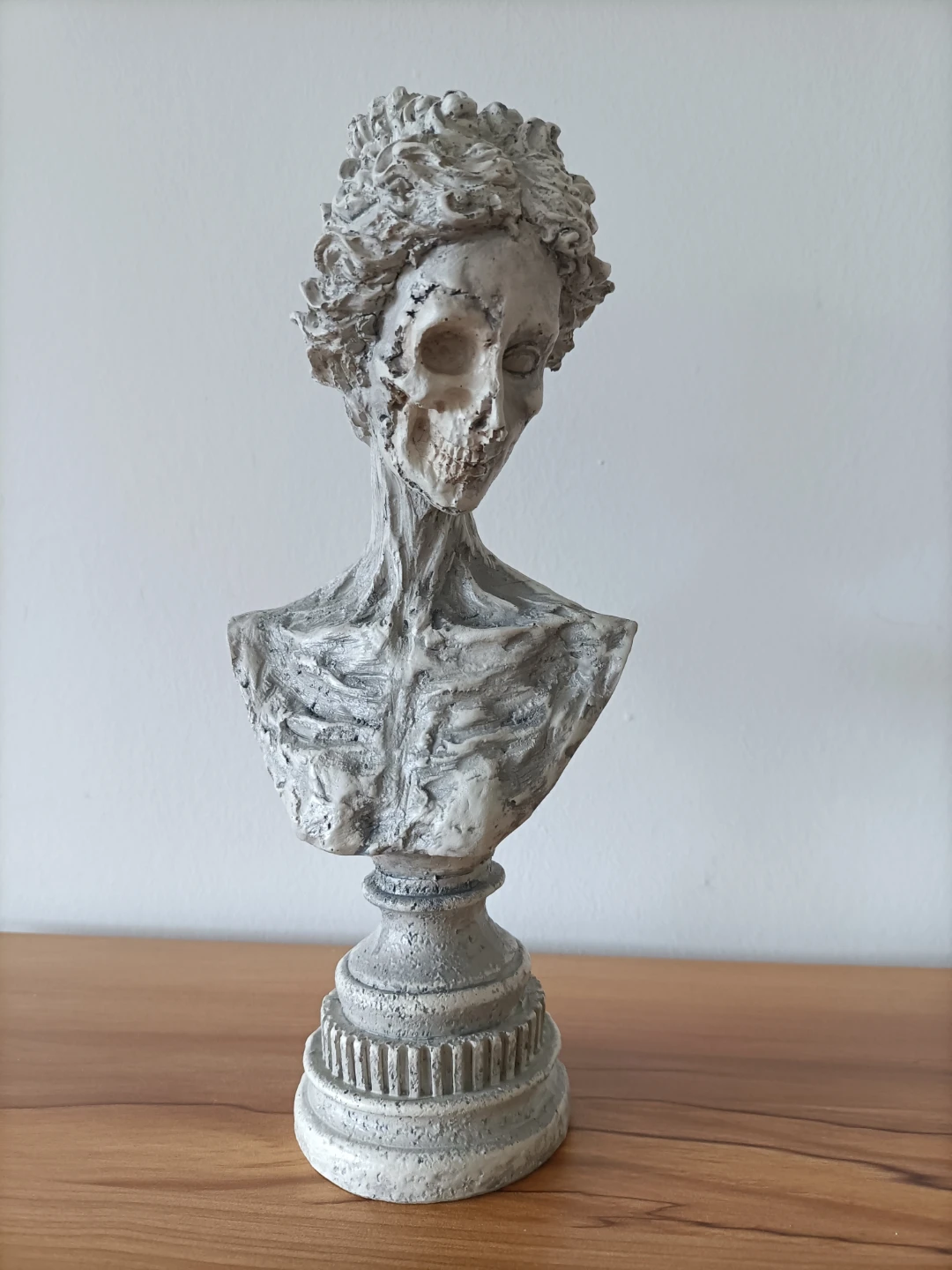 Gothic Skeleton Bust Statue
