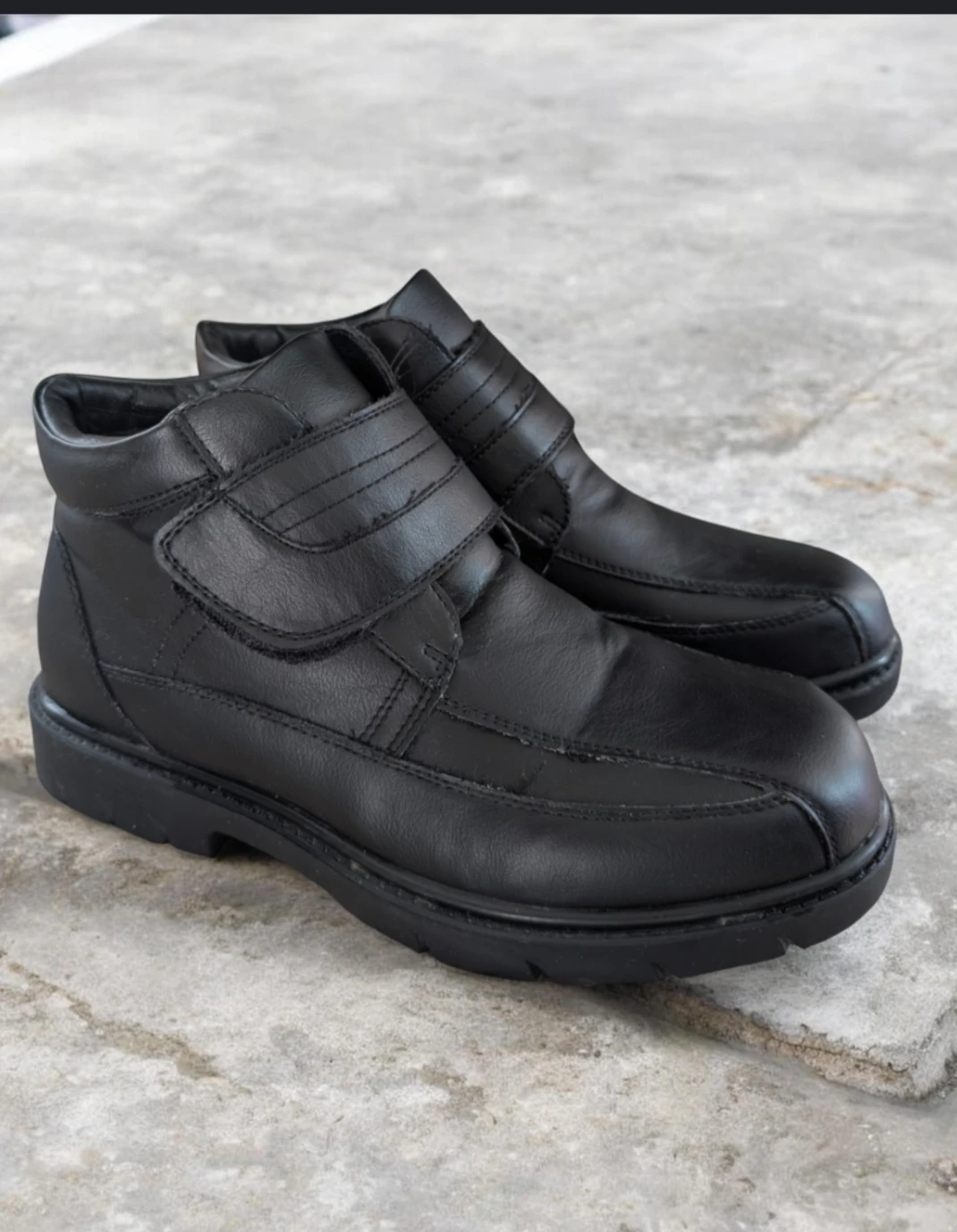 Black Velcro Boots
