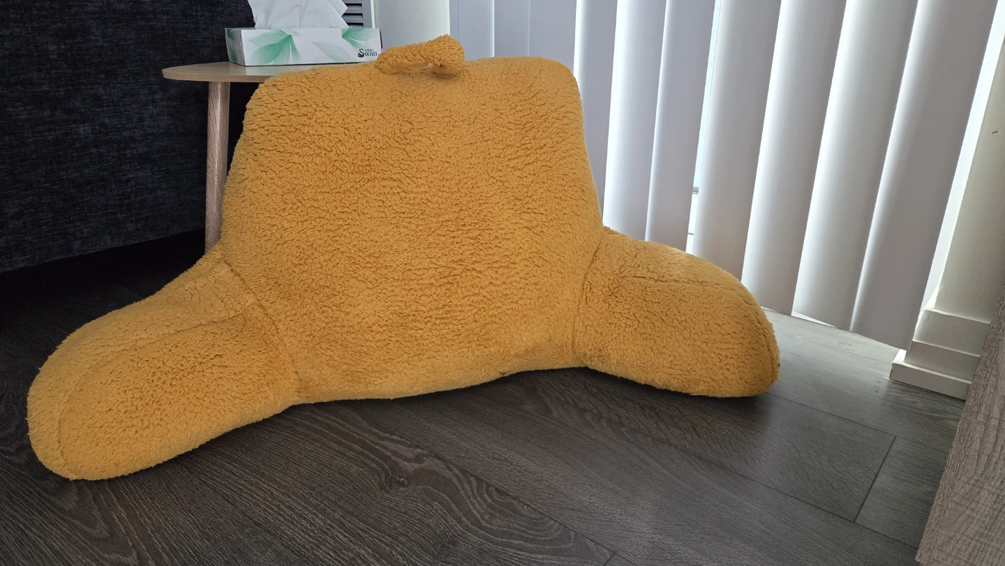 Mustard Yellow Plush Reading Pillow - photo 3