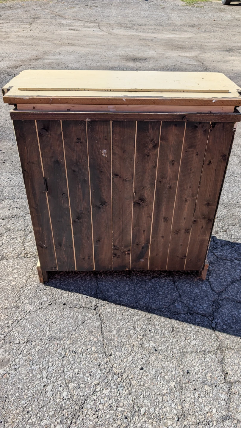 Vintage Painted Wood Cabinet - photo 3