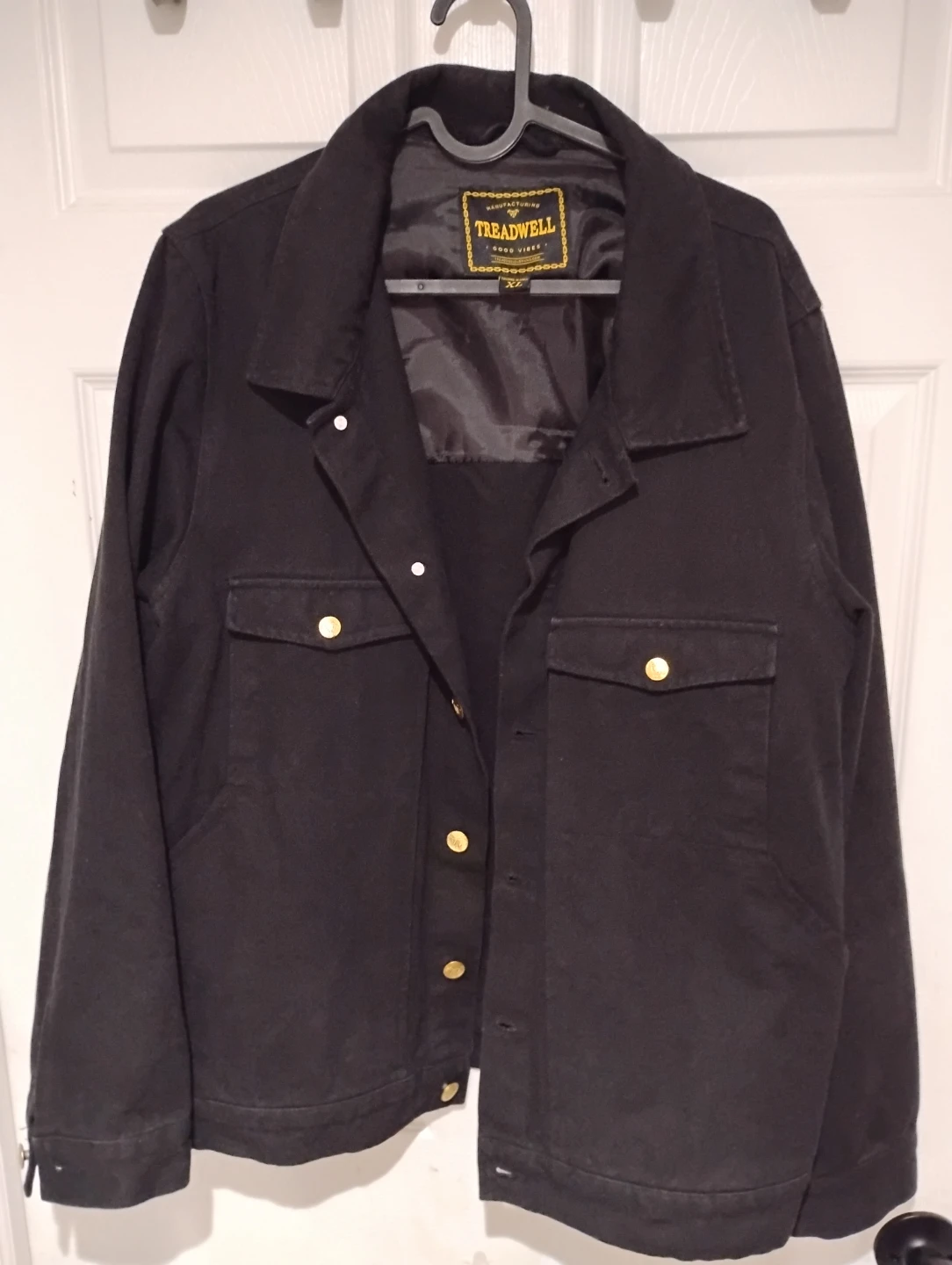 Treadwell Black Denim Jacket Size XL