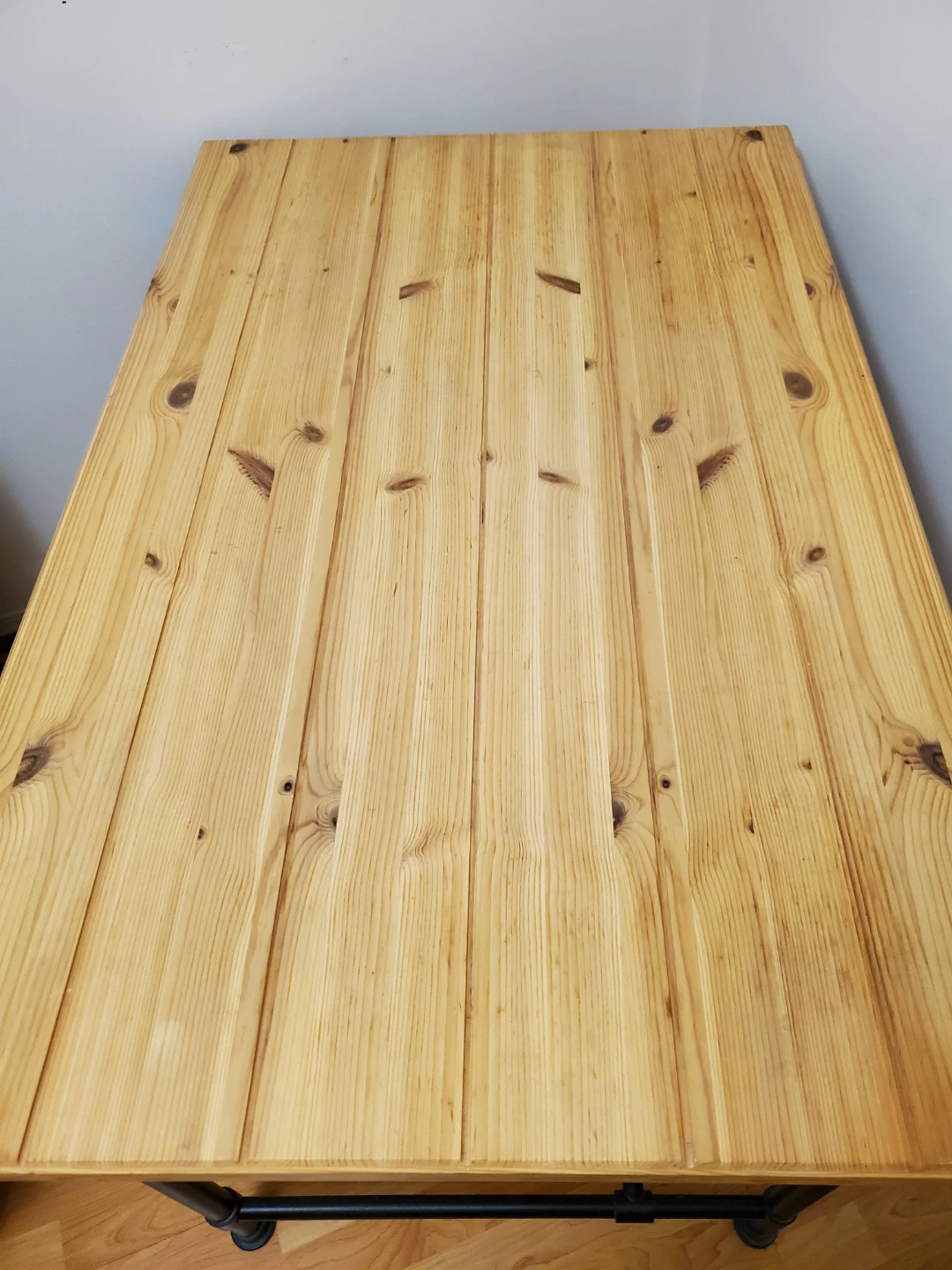 Industrial Style Wood and Pipe Desk - photo 2