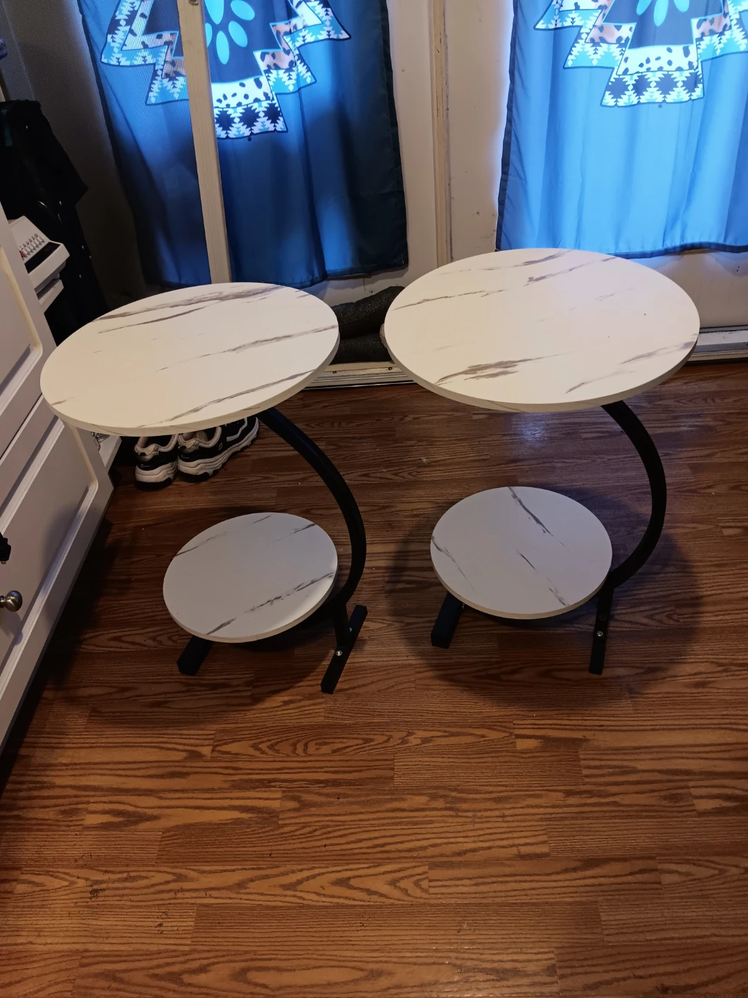 Set of Two C-Shaped Side Tables