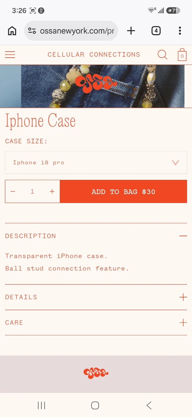 Ossa Transparent iPhone 18 Pro Case - photo 4