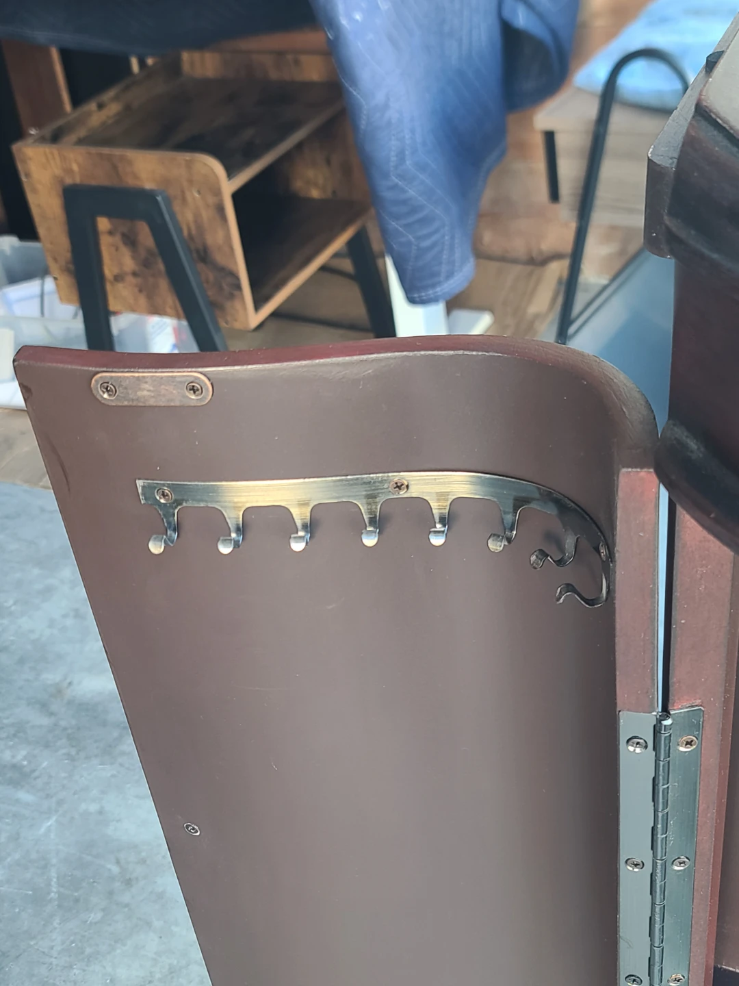 Hand-Painted Jewelry Armoire with Mirror - photo 4