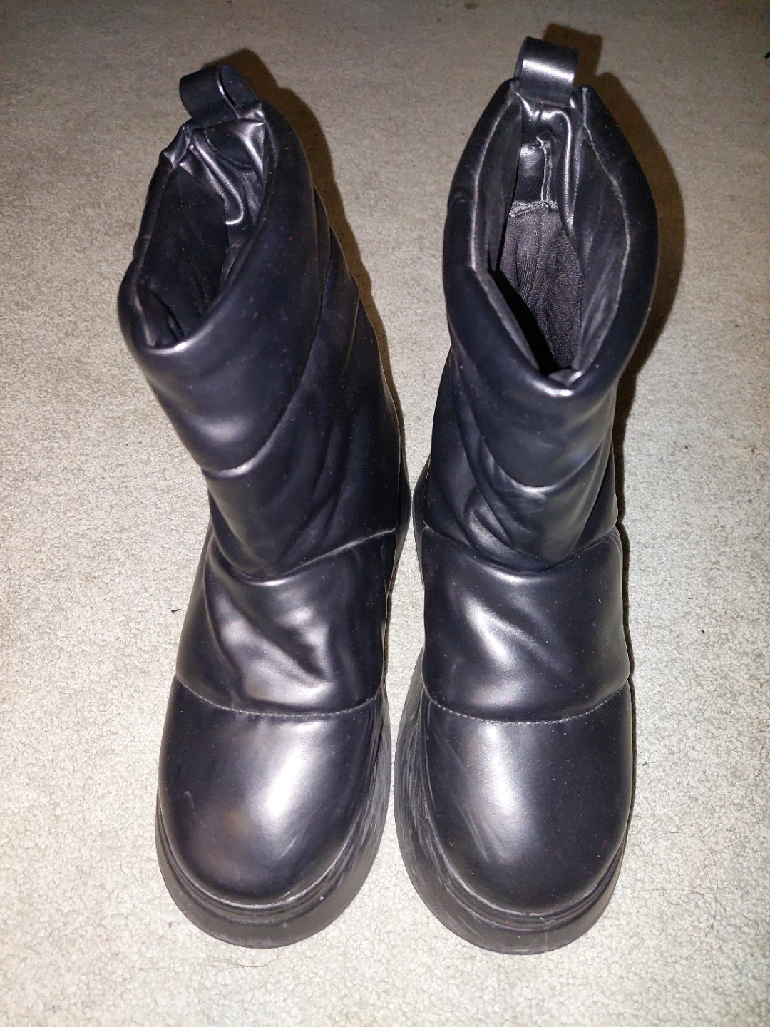 Black Platform Ankle Boots - Size 6 - photo 2