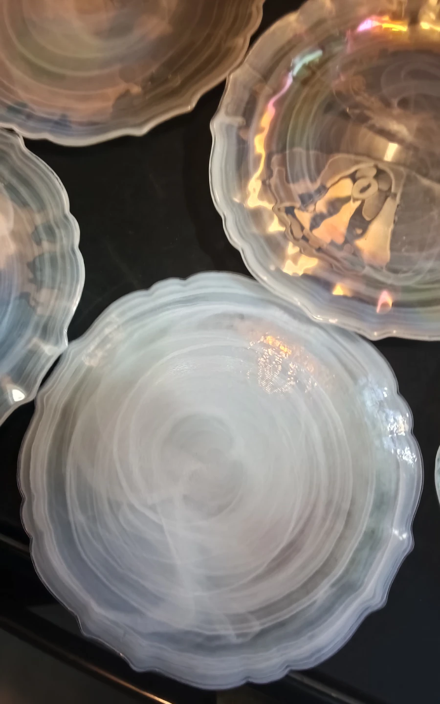Rare Anthropologie Quant 11" Glass Dinner Plates - photo 4