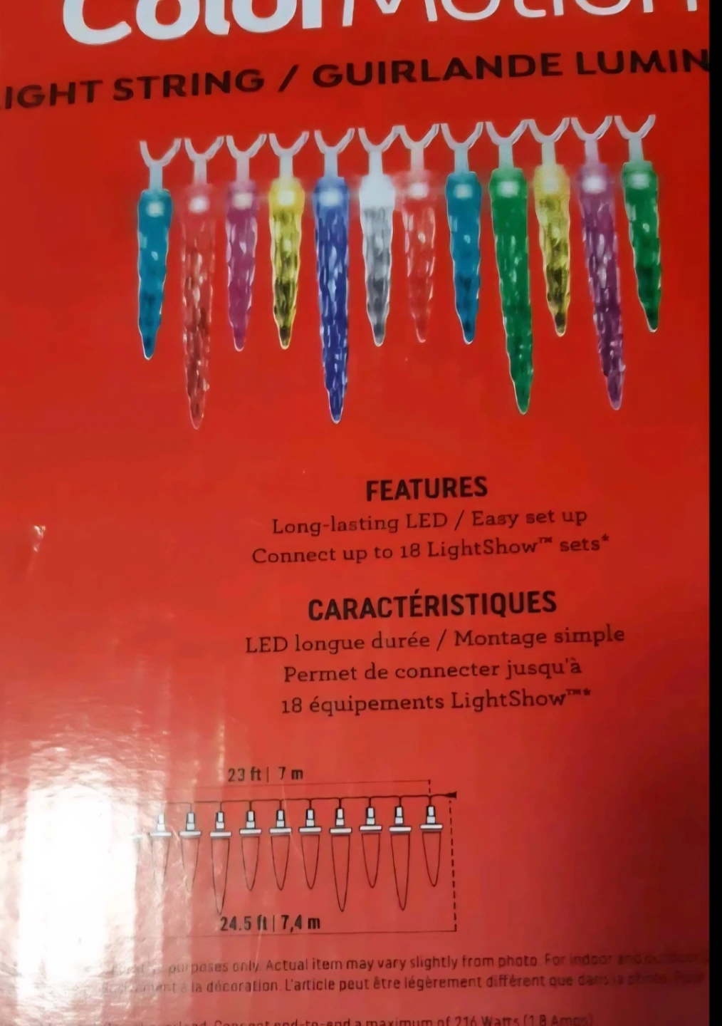 ColorMotion LED Icicle Light String - photo 3
