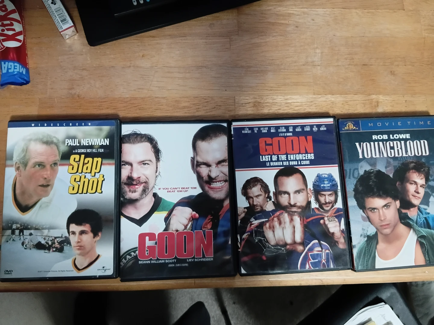 Set of 4 Hockey Movie DVDs