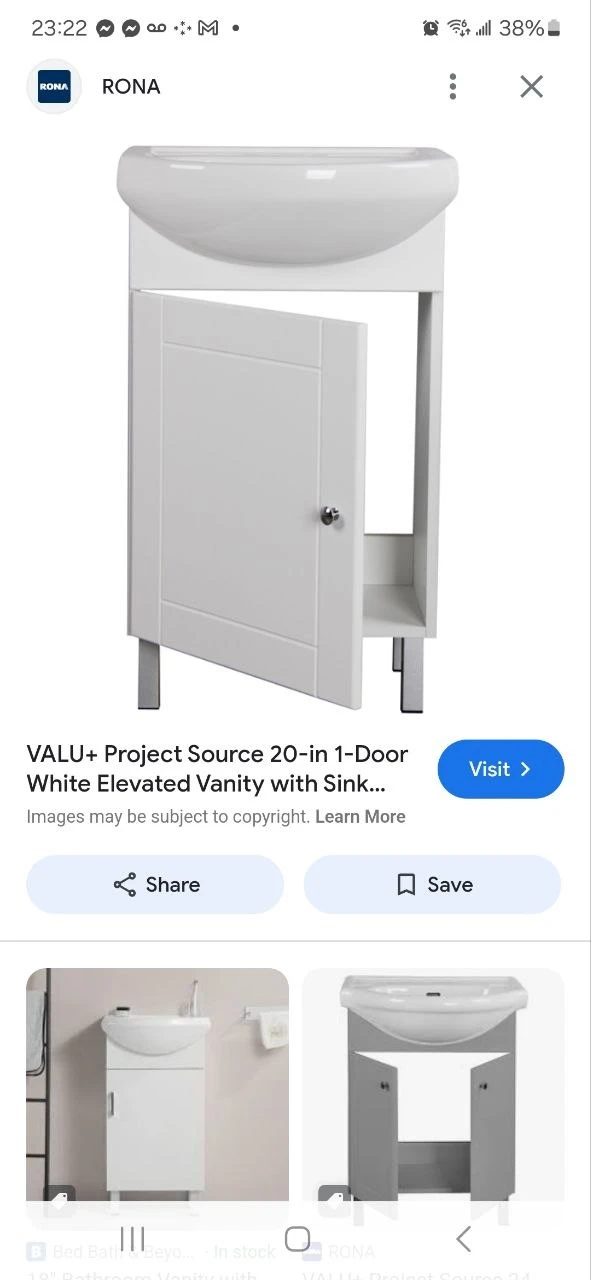 White Bathroom Vanity Cabinet ONLY – Sink Not Included - photo 4