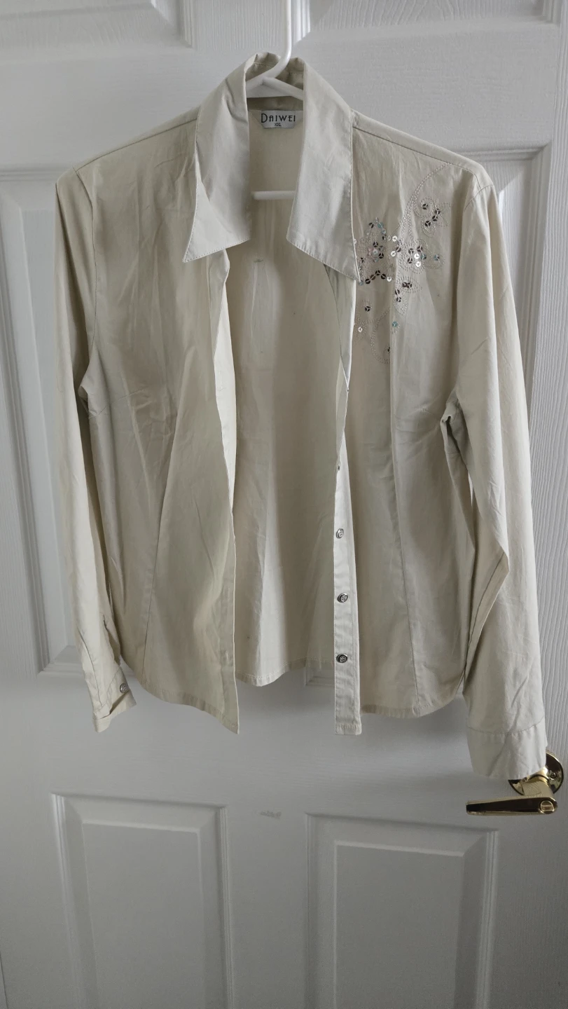 Daiwei Cream Button-Up Shirt