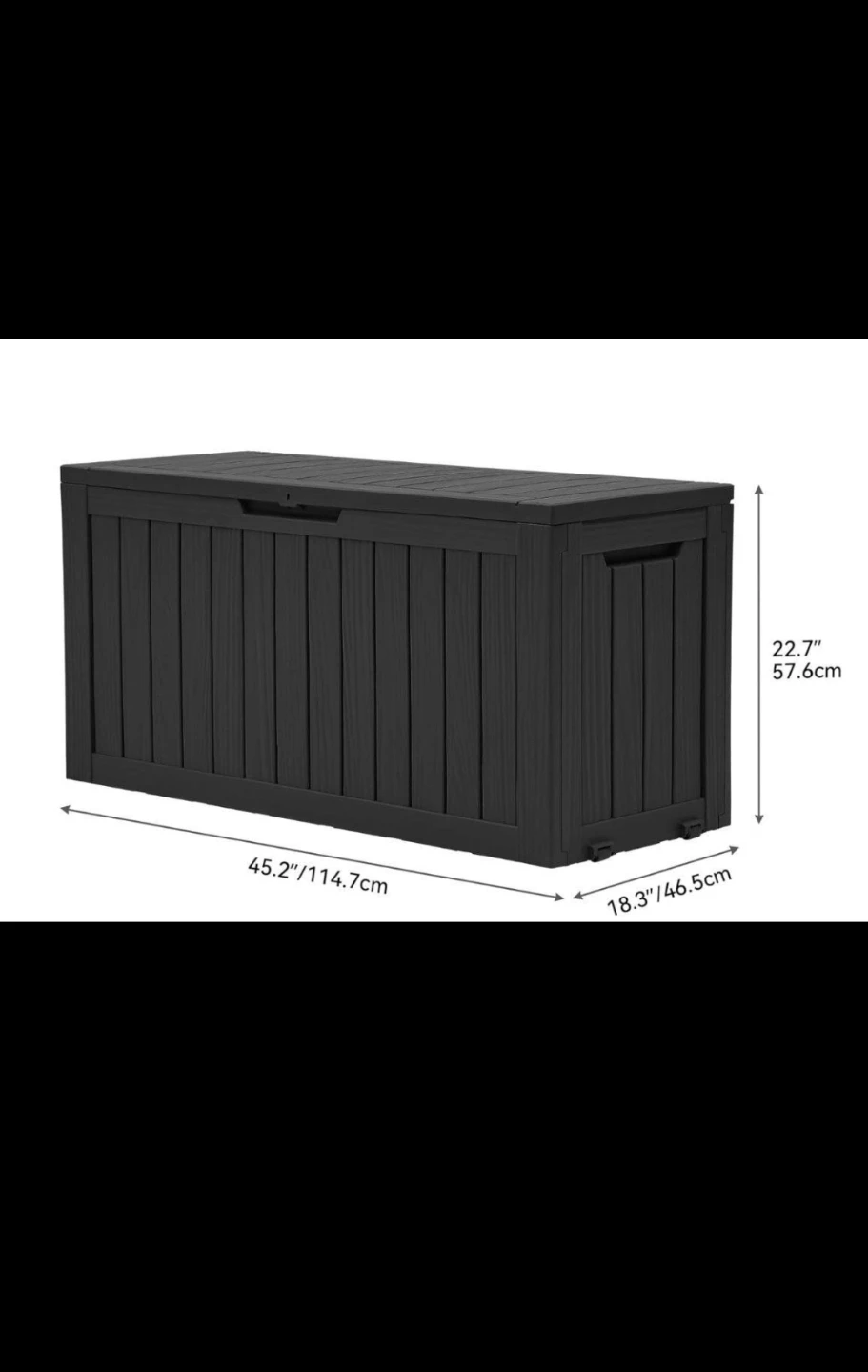 KETER Plastic Outdoor Storage Deck Box - Black - photo 4